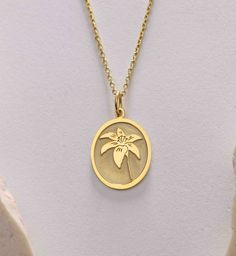 Gold Lily Flower Pendant - Lily Flower Gold Necklace ● Material of pendant: Solid Gold 14k ( REAL GOLD ) ● Metal Stamp: 14k ( REAL GOLD ) ● The pendant is available in 5sizes: - 12x17 mm / 0,47 x 0,66 inches - 13x18 mm / 0,51 x 0,70 inches  In the photos - 14x19 mm / 0,55 x 0,74 inches  - 16x21 mm / 0,62 x 0,82 inches  - 18x24 mm / 0,70 x 0,94 inches ( In the photos the size is 13x18 mm / 0,51 x 0,70 inches ) ( Jump Ring inner diameter: 4 mm ) ● Material of chain: Solid gold 14k ( REAL GOLD ) It Flower Gold Necklace, Birth Flower Bouquet, Lily Necklace, Floral Necklace, Birth Flower, Necklace Personalized, Lily Flower, Birth Flowers, Flower Pendant