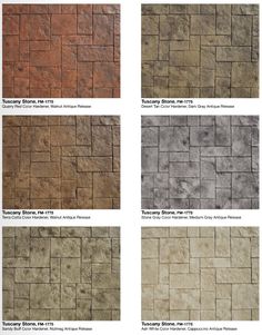 different types of stone tiles for walls and floors