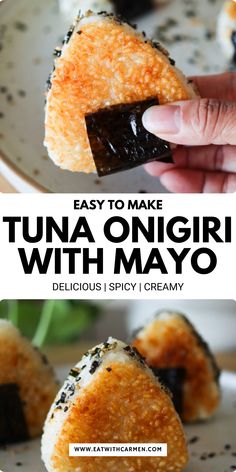 an easy to make tuna onigiri with mayo is the perfect appetizer for any special occasion