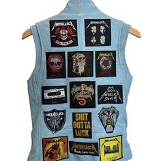 Get Ready For The M72 Tour! This Metallica Battle Vest Is A Must-Have For Any Fan Of The Band. The Vest Features A Unique Design That Pays Homage To The Legendary Metal Band. It's Made With High-Quality Materials And Is Sure To Impress Anyone Who Sees It. Whether You're Going To A Concert, A Party Or Just Want To Show Off Your Love For Metallica, This Battle Vest Is Perfect For You. It's A Great Addition To Any Collection Of Metal Memorabilia And Is Sure To Become A Prized Possession. Get Yours Today And Show The World Your Passion For The Greatest Band Of All Time! Women’s Size Small. Going To A Concert, Battle Vest, Metal Band, Great Bands, Metal Bands, All Time, Metallica, Unique Design, Unique Designs