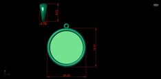 an image of a green toilet in the dark with measurements for it's seat