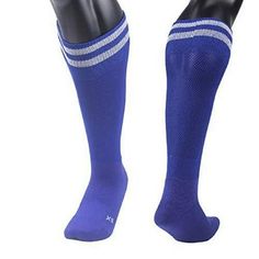 Lovely Annie Unisex Children 1 Pair Knee High Sports Socks for Baseball/Soccer/Lacrosse 003 M(Blue) Age Group: kids. Softball Socks, Rawlings Baseball, Team Socks, Tall Socks, Baseball Socks, Soccer Socks, Football Socks, Usa Soccer, Kids Soccer