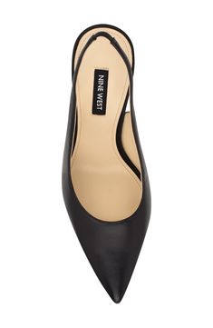 A pointy toe and stiletto heel sharpen this versatile slingback pump that will effortlessly complete those office or happy hour looks. 3 3/4" heel Leather upper/synthetic lining and sole Imported Pointy Black Heels, Stiletto Pumps, Slingback Pump, Nine West, Black Heels, Women's Pumps, Stiletto Heels, Work Outfit, Fashion Forward