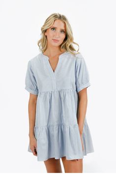 Czarina Sky Striped V-Neck Tiered Babydoll Dress https://www.tobi.com/product/79734-tobi-czarina-striped-v-neck-tiered-babydoll-dress?color_id=113594&utm_source=pinterest&utm_medium=social&utm_campaign={campaignid}_{adgroupid}_{product_id} Casual Tiered Dress With Ruffle Hem, Beach Tiered Cotton Dress With Ruffle Hem, Cotton Tiered Dress For Beach, Cotton Tiered Dress With Ruffle Hem For Beach, Casual Cotton Tiered Dress With Ruffles, Beach-ready Cotton Mini Length Tiered Dress, Beach-ready Mini Tiered Cotton Dress, Cotton Mini Length Tiered Dress For Beach, Cotton Mini Length Tiered Beach Dress