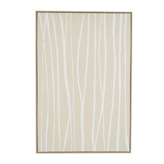 a beige and white striped wallpaper with lines on the back ground, in an ornate frame