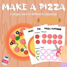 make a pizza game for kids to play on the table with their hands and fingers