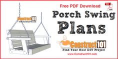 the porch swing plans are available for purchase