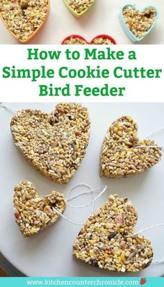 Bird Seed Crafts, Bird Feeders For Kids To Make, Seed Craft, Feed The Birds, Bird Feeder Craft, Bird Seed Ornaments, Bird Seed Feeders, Bird Cookies, Homemade Bird Feeders