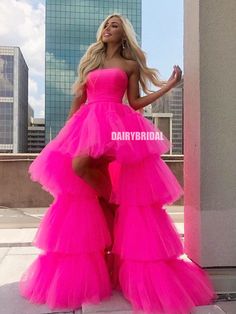 Preppy Prom Dress, Bat Mitzvah Dress, Bat Mitzvah Dresses, Dream Prom Dress, Prom Inspiration, Pretty Quinceanera Dresses, Cute Dress Outfits, Hot Pink Dresses