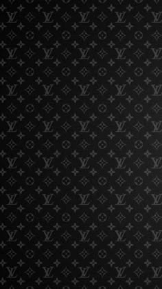 black and white wallpaper with the louis vuitton logo on it's left side