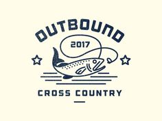 the logo for outbound cross country, which features a fish and stars on it