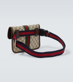 Ophidia GG Small Canvas Belt Bag in Beige - Gucci | Mytheresa Gucci Leather Shoulder Bag With Logo Strap, Designer Gucci Bag With Logo Strap, Gucci Designer Bag With Logo Strap, Luxury Gucci Bag With Logo Strap, Gucci Luxury Bag With Logo Strap, Gucci Rectangular Bag With Logo Strap, Designer Belt Bag With Removable Belt For Everyday Use, Designer Rectangular Bag With Belt Detail, Classic Gucci Belt Bag For Travel