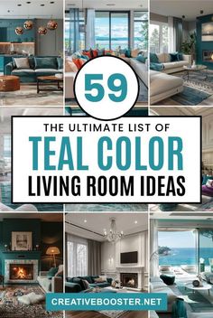 the ultimate list of teal color living room ideas