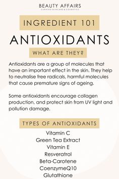 Skin Care Science, Skincare Antioxidants, Antioxidants For Skin, Antioxidants Skincare, Lotion For Oily Skin, Skin Science, Skin Care Wrinkles