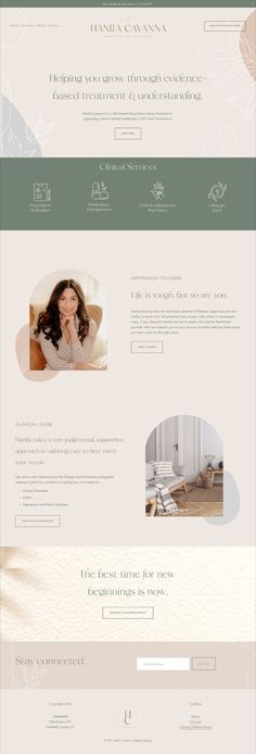 the website design for an interior designer