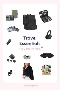 travel essentials top carry - on picks for women in black, white and pink