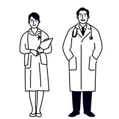 two doctors standing next to each other