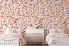 In Bloom - Blush Edition Wallpaper - Wall Blush from WALL BLUSH Leaves Sketch, Orange Peel Texture, Blush Wallpaper, Lime Paint, Hallway Bathroom, Kitchen Hallway, Peel And Stick Vinyl, Lighted Canvas, Wallpaper Peel And Stick