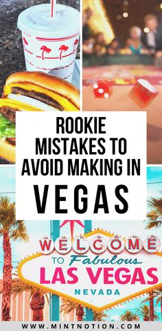 the las vegas sign with text that reads rokie takes to avoid making in vegas