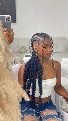 Stitch Bohemian Braids, Conrows Hairstyles For Black Women Long, Braids Shoulder Length, Braids For School Black Hair, 6 Braids Hairstyles Black, Hair Color Hairstyles, For Short Hair Hairstyles, For Long Hair Hairstyles, Long Hair Hairstyles