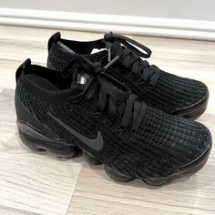 Gently Worn Only A Few Times. Sold With Box Nike Vapormax, Black Nikes, Womens Shoes Sneakers, Black Color, Nike Women, Nike Shoes, Shoes Sneakers, Nike, Women Shoes