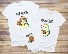 Family Matching Avacado Shirts, Mamacado Shirt, Papacado Shirt, Babycado Bodysuit, Couple Pregnancy Announcement, Baby Shower Gift --How To Order-- 1-) Please, Check and Review all Photos. 2-) Choose Your T-Shirt Size and Model From the "Size" Menu. 3-) Choose Your T-Shirt Color from "Primary Color" Menu. 4-)Choose the quantity as much as you want. 5-) Click ADD TO CART. You can go back to add more product color for your family members anytime you want, or you can complete the checkout process. 6-) Please click the "Proceed to Check Out" button 7-) Finally, Processing time is 1-3 days. Shipping time is based on the shipping type you'll select at checkout. -When you check out, you can add a note to seller for any request. -The shirts are very high quality and super soft comfortable shirts, Baby Shower Shirts For Family Design, Pregnancy Announcement Shirts For Couple, Couple Pregnancy Announcement, Couples Pregnancy Shirts, Bump Friendly Family Matching Cotton T-shirt, Mom And Dad Shirts Pregnancy, Comfortable Shirts, Family Matching, Pregnancy Announcement