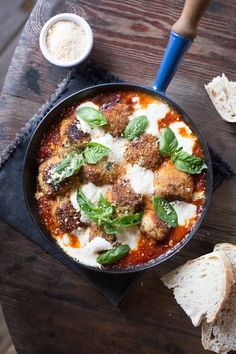 30-minute chicken parm meatballs - by Caroline Chambers Caroline Chambers, Chicken Parm Meatballs, Lake Toxaway, Chicken Parmesan Meatballs, Parmesan Meatballs, Italian Breadcrumbs, Chicken With Italian Seasoning, How To Make Meatballs, Meatball Ingredients