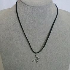 New With Tags This Custom Handmade Mens Or Boys Silver Antler Charm On A Black Suede Cord Necklace Is 18 Inches Long With A 3 Inch Extender. It Has A Lobster Clasp. The Charm Measures 3/4 Inch. Guy Outfit, Suede Cord Necklace, Wolf Pendant Necklace, Wolves Pendants, Mask Necklace, Suede Cord, Skull Necklace, Mens Accessories Jewelry, Stainless Steel Pendant