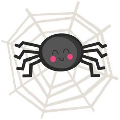 a spider with pink eyes sitting on top of a web