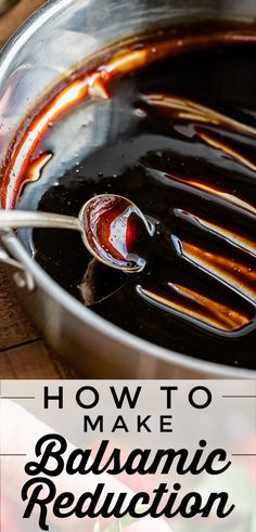 how to make balsamic reducer in a saucepan