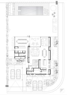 the floor plan for this modern house