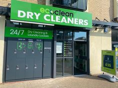 an eco clean dry cleaners store front