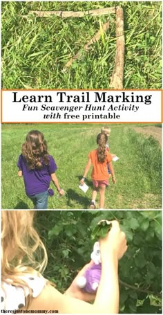 the cover of learn trail marking fun scavengers and hunt activity for kids