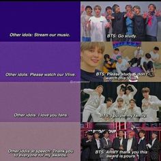 the bts song is shown in two different languages, with one saying that it's okay to say