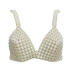 TOO GOOD BRA – MARIONO Pearl Bra, Beach Tops Summer, Summer Beach Party, Tumblr Fashion, Top Summer, Beaded Bags, Bra Top, Beach Party, Bra Tops