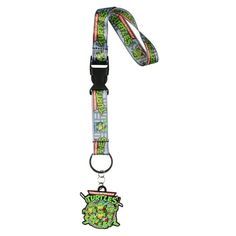 Cowabunga! Get ready for some turtle-powered action with the Nickelodeon Teenage Mutant Ninja Turtles Cartoon Wristlet Strap Lanyard! This fun and action-packed wristlet features an all-over print of your favorite crime-fighting turtles: Raphael, Leonardo, Donatello, and Michelangelo. Perfect for any TMNT fan, this lanyard measures 11" and includes a 3" detachable keychain section. The removable rubber keychain showcases a group shot of the turtles, adding an extra touch of turtle power to your accessories. Made from versatile and durable 100% nylon fabric, this wristlet strap is built to last through all your adventures. Designed to fit comfortably on a wrist circumference of up to 12", it's perfect for keeping your keys, ID badges, or small accessories secure and stylish. Size: One Size. Tmnt Keychain, Teenage Mutant Ninja Turtles Cartoon, Lanyard For Keys, Rubber Keychain, Wrist Lanyard, Key Lanyard, The Turtles, Hand Wrist, Id Badge Holders