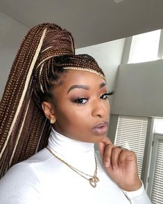 Tan Skin Blonde Hair, Cute Box Braids, Big Box Braids Hairstyles, Marley Twists, Box Braids Hairstyles For Black Women, Cute Braided Hairstyles, Braids Hairstyles Pictures, Braided Cornrow Hairstyles, Cute Box Braids Hairstyles