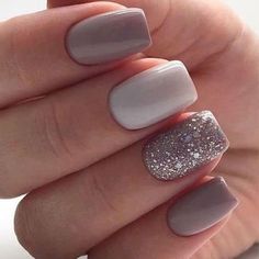 Glitter Gel Nail Designs, Nagellack Trends, Short Gel Nails, Square Nail Designs, Short Square Nails, Glitter Gel Nails, Short Acrylic Nails Designs, Short Nail Designs