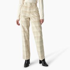 Women’s Alma Corduroy Pants - Dickies US Straight Leg Corduroy Pants For Work, Classic Beige Pants For Winter, Classic Beige Winter Pants, Straight Corduroy Pants For Fall, Corduroy Straight Pants For Work, Corduroy Bottoms For Winter Workwear, Fall Corduroy Straight Pants, Winter Corduroy Tapered Leg Pants, Corduroy Tapered Leg Bottoms For Work