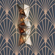 an art deco wallpaper with fan shaped designs