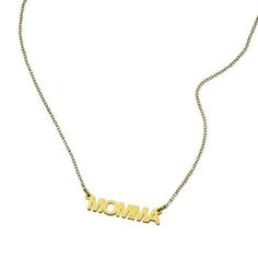 Jennifer Zeuner Jewelry Mercer Personalized Necklace gold vermeil Personalized Gold Necklace, Push Presents, Nameplate Necklace, Tell The World, Capital Letters, Personalized Necklace, Rope Chain, Name Plate, Gold Vermeil