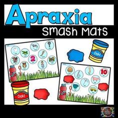 an activity book for kids to learn how to spell the word'apraxi smash mats '