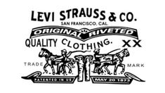 an advertisement for levi stratus & co, which is located in san francisco