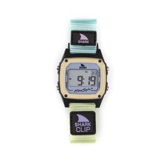 Freestyle Watches Shark Classic Clip Green Tea Unisex Watch FS101059 Shark Clip Watch, Freestyle Watches Sharks, Camp Essentials, Shark Watch, Freestyle Watch, Watch Safes, Sup Accessories, Shark Clip, The Shark