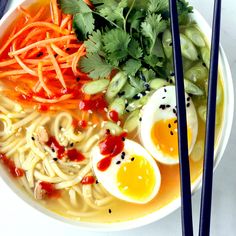 15+ Easy 30-Minute Dinner Recipes | EatingWell Spicy Chicken Noodle Soup, Low Sodium Soup, Spicy Chicken Noodles, Noodle Bowls Recipes, Ramen Noodle Bowl, Ramen Noodle, White Bean Soup, Noodle Bowl, Low Carb Dinner