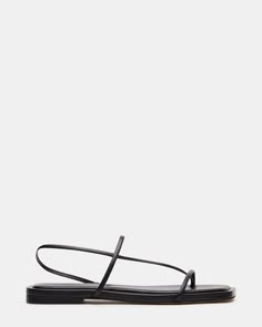 LYNLEY BLACK Black Straps Heels, Sleek Black Calf Leather Sandals, Sleek Leather Sandals With Flat Heel, Sleek Leather Sandals With Rubber Sole, Sleek Leather Sandals With Leather Sole, Black Sandals With Rubber Sole And Almond Toe, Black Almond Toe Sandals With Rubber Sole, 2024 Sandals, Europe Packing