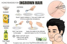 home remedies for ingrown hair How To Remove Ingrown Hair, Diy Beard Oil, Ingrown Hair Remedies, Diy Beard, Ingrown Hair Removal, Thick Hair Remedies, Top 10 Home Remedies, Height Increase, Ingrown Hairs