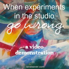 an image with the words when experiments in the studio gowering, a video demonstration