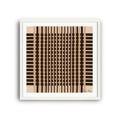 a brown and black pattern on a white wall