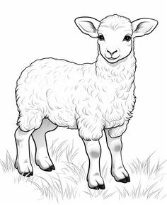 Free Coloring Page of Cute Lamb Sheep for adults and kids – BUJO ART Sheep Tattoos, Sheep Coloring Page, Lamb Illustration, Cute Lambs, Lamb Pictures, Lamb Drawing, Sheep Tattoo, Sheep Drawing, Musical Instruments Drawing